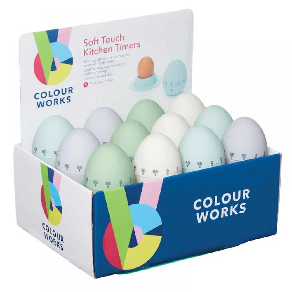 COLOURWORKS CLASSICS SOFT TOUCH EGG TIMERS 60 MIN, Kitchen Craft