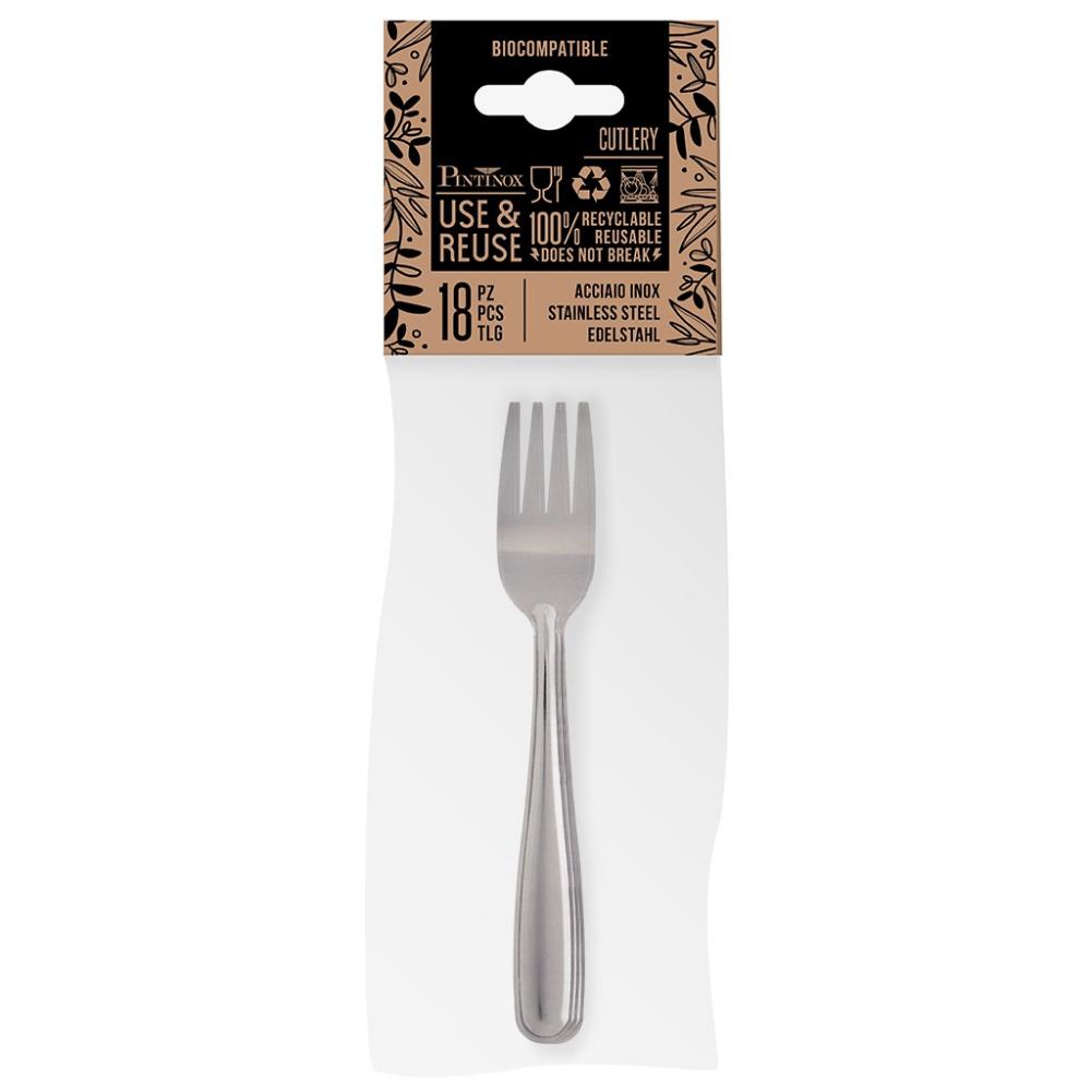 USE&REUSE TABLE FORK SET 18PCS, STAINLESS STEEL, Pintinox
