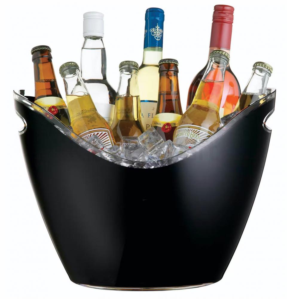 BARCRAFT OVAL DRINKS PAIL 25X27X25CM, BLACK, ACRYLIC, La Cafetiere