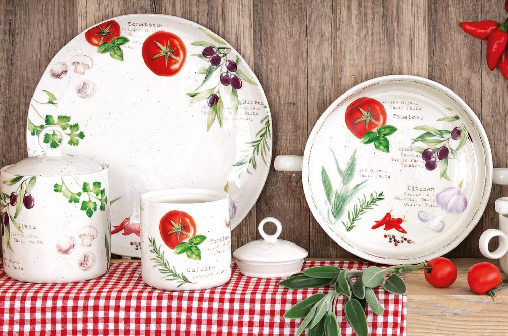 HOME & KITCHEN PORCELAIN CUTLERY HOLDER D14X13,5CM, Easy Life
