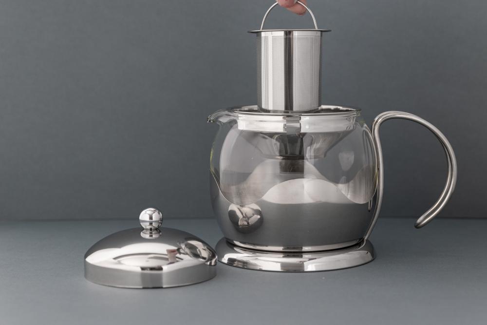 LA CAFETIÈRE LE TEAPOT GLASS TEA INFUSER, 4-CUP, ST.ST., La Cafetiere