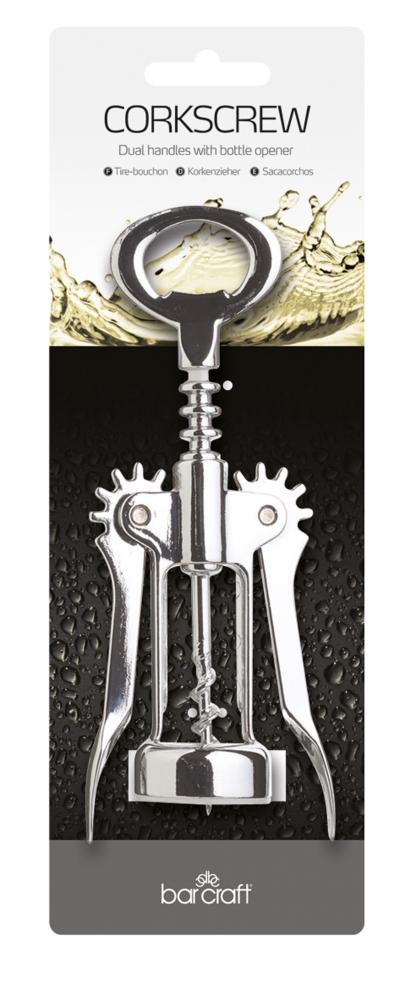 BARCRAFT WINE BOTTLE CORKSCREW, ST.ST., Bar Craft