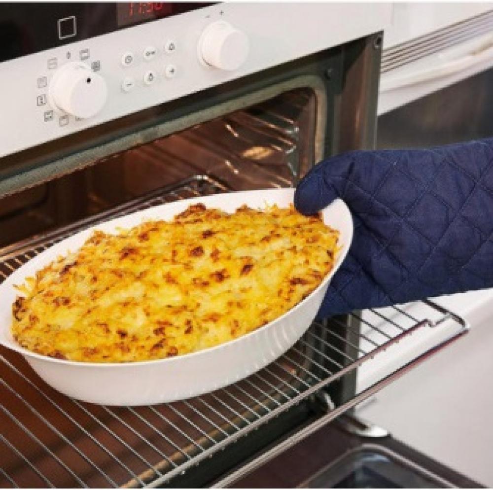 SMART CUISINE OVAL COOKWARE SET 3 PR., 32X20CM + 38X23CM, KITCHEN GLOVES, OPAL GLASS, Luminarc
