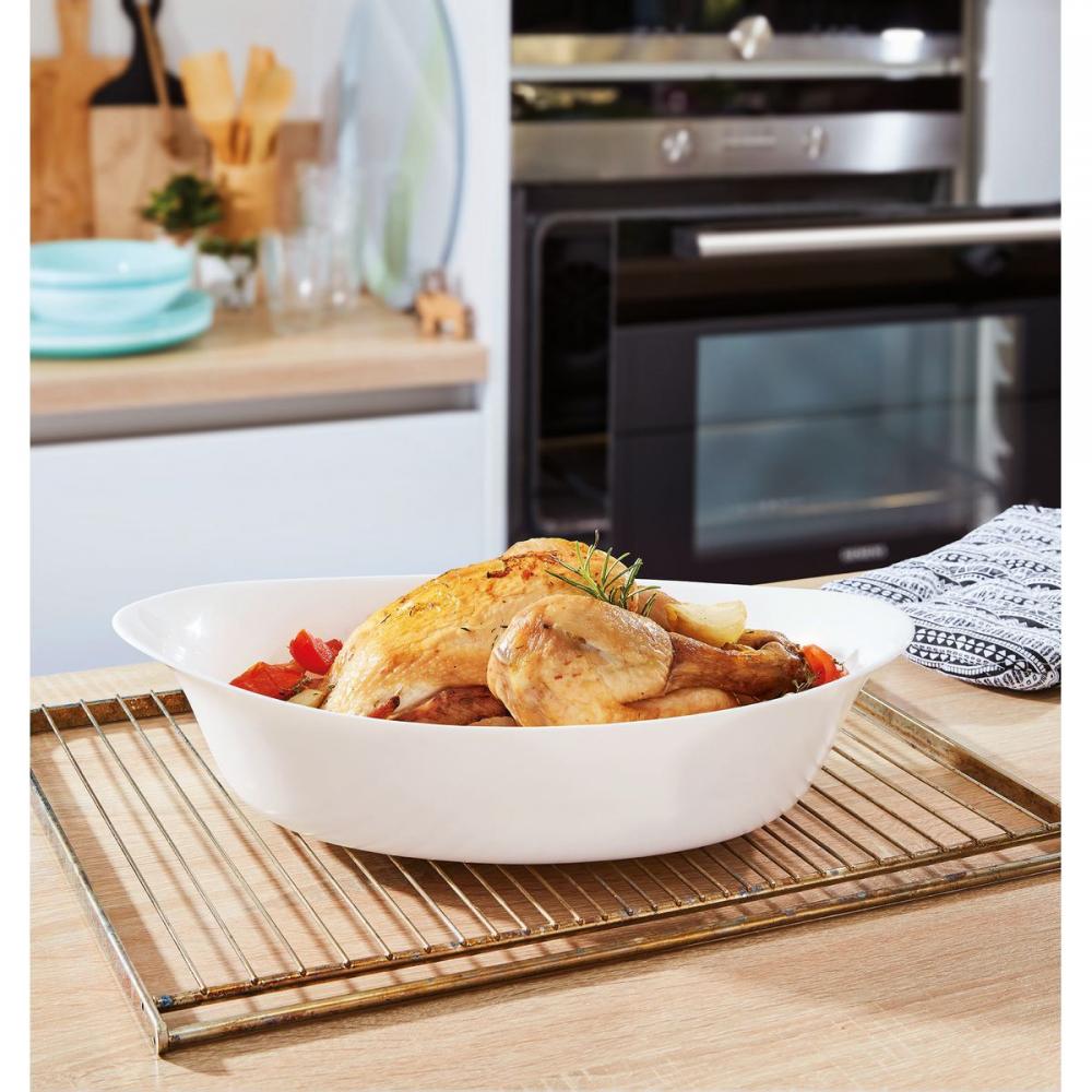 SMART CUISINE OVAL COOKWARE SET 3 PR., 32X20CM + 38X23CM, KITCHEN GLOVES, OPAL GLASS, Luminarc