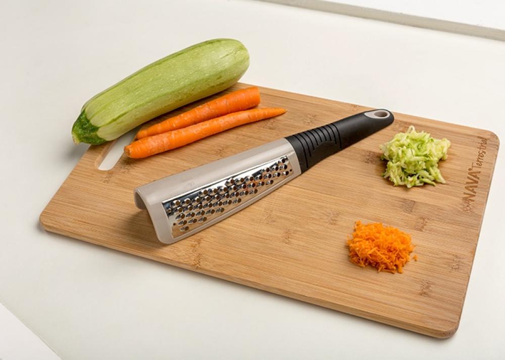STAINLESS STEEL GRATER WITH TWO GRATING SURFACES "MISTY" 28.5CM, Nava