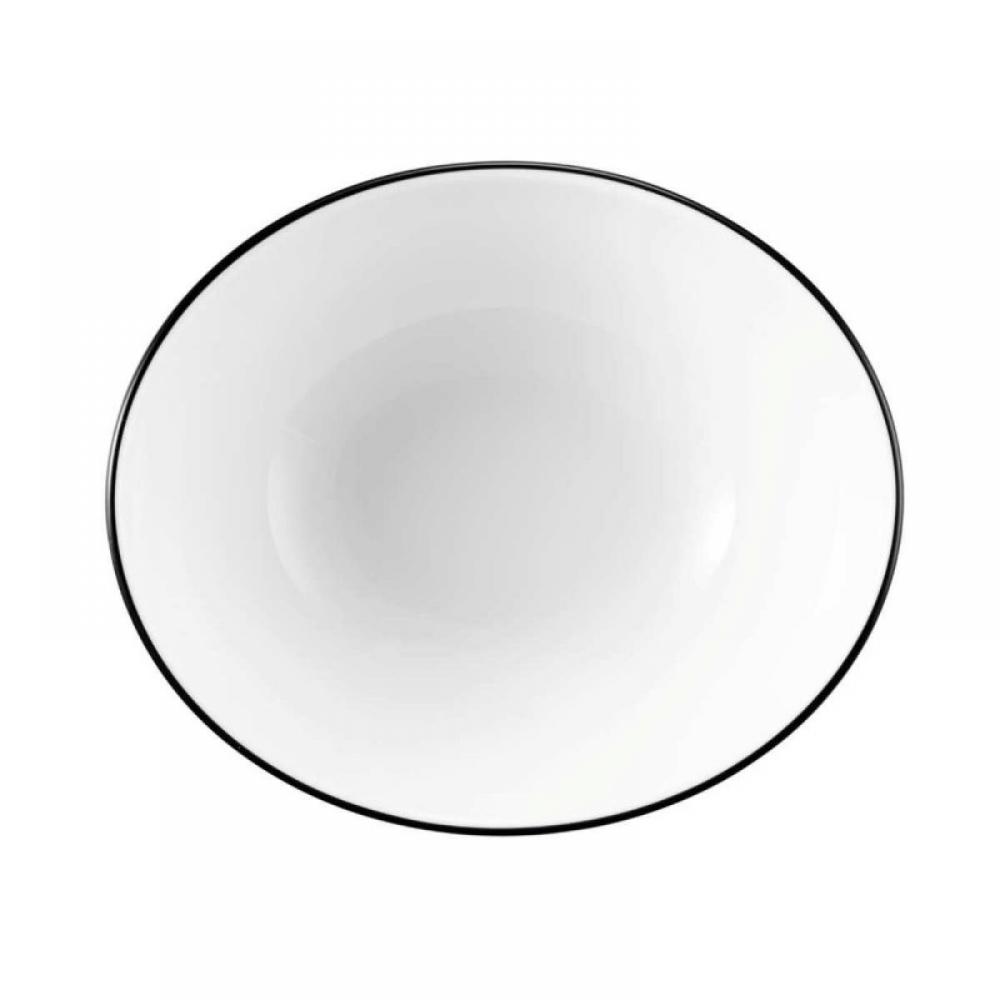 MODERN LIFE BLACK LINE OVĀLS DZIĻAIS ŠĶĪVIS 16CM, PORCELĀNS, Seltmann Weiden