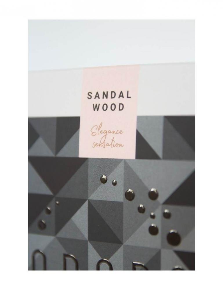 ODORO MOOD AROMATIZĒTĀ KARTĪTE SANDALWOOD 9X12X2,5CM, MELNA, PAPĪRS, 0,028KG, ODORO