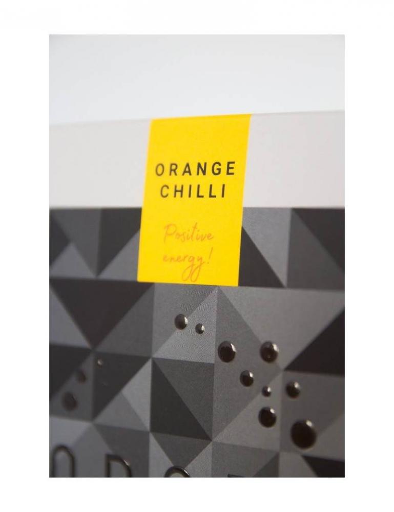 ODORO MOOD AROMATIZĒTĀ KARTĪTE ORANGE CHILLI 9X12X2,5CM, MELNA, PAPĪRS, 0,028KG, ODORO