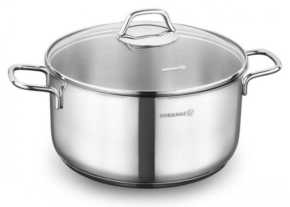 PERLA pott 24cm 5.5L klaaskaanega induktsioon, Korkmaz