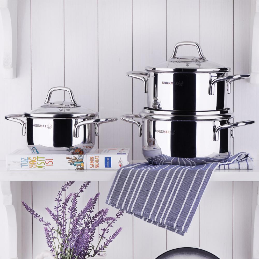 PERLA pott 24cm 5.5L klaaskaanega induktsioon, Korkmaz