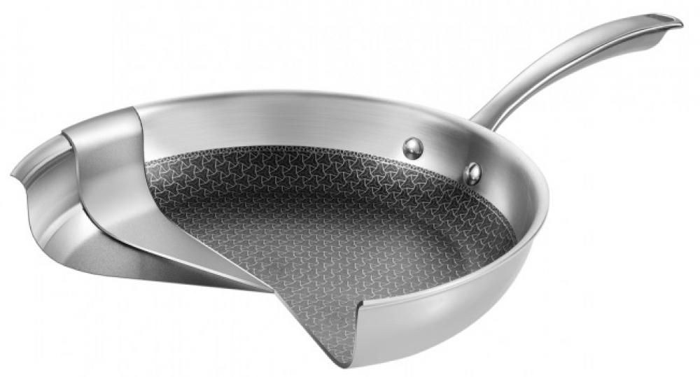 STEELCRAFT FRYING PAN 24CM, WITH NON STICK COAT., STAINLESS STEEL, Tescoma