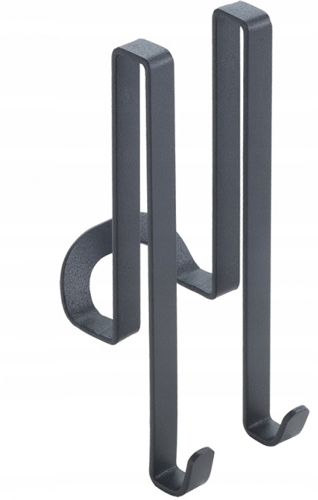 LAVA ORIGIN HANGING HOOK 5X6X14CM, BLACK,STAINLESS STEEL, TOUCH THERM COATING, Metaltex
