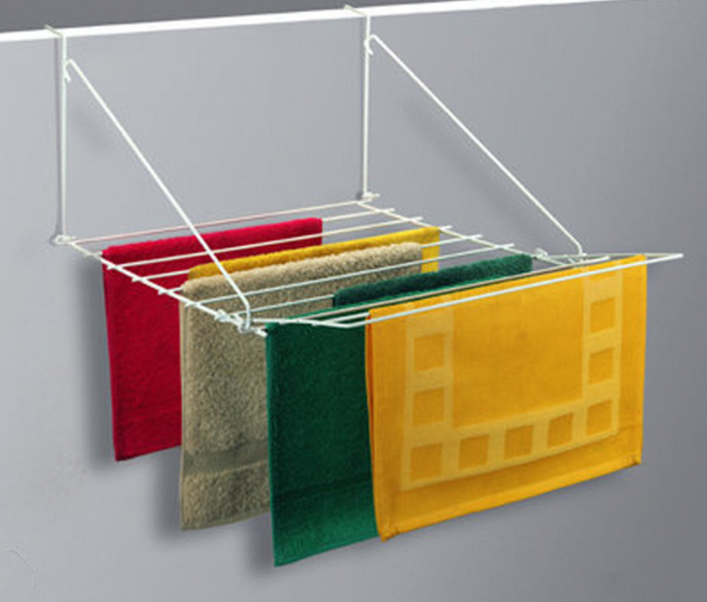 BREDA OVER THE EDGE LAUNDRY DRIER 52x28x50/69CM, STAINLESS STEEL, LDPE PLASTIC COATING, Metaltex