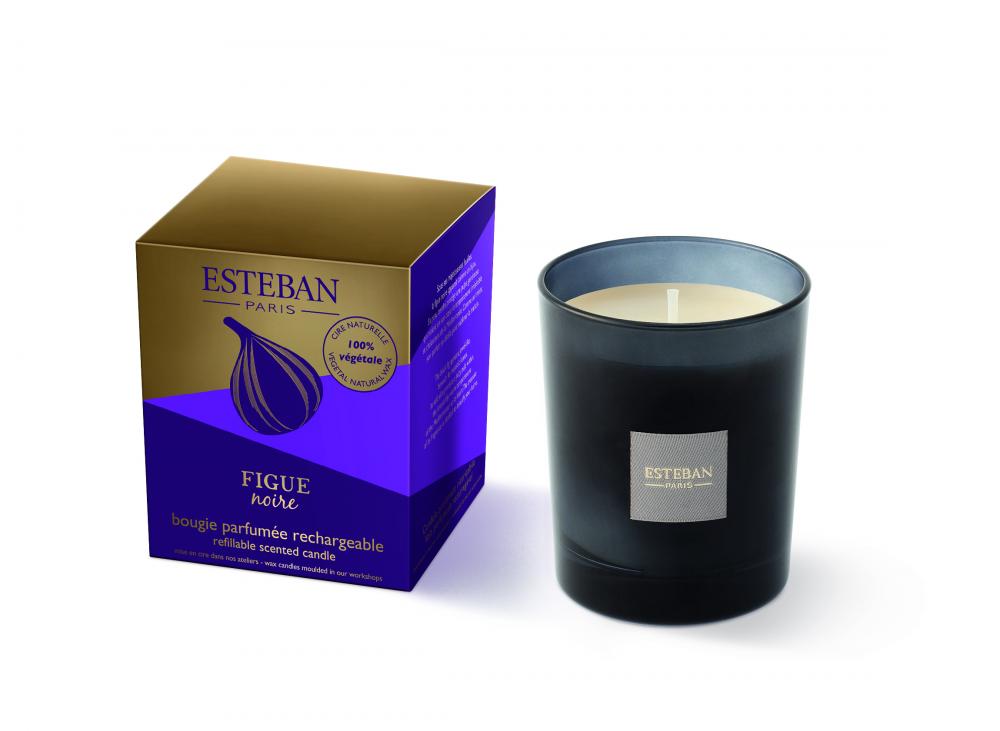 FIGUE NOIRE INITIAL FRAGRANCEED CANDLE 180G, ESTEBAN
