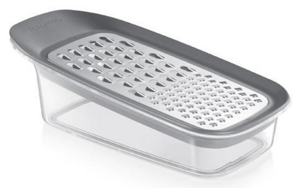 GRANDCHEF GRATER WITH STORAGE CONTAINER, STAINLESS STEEL/PLASTIC, Tescoma