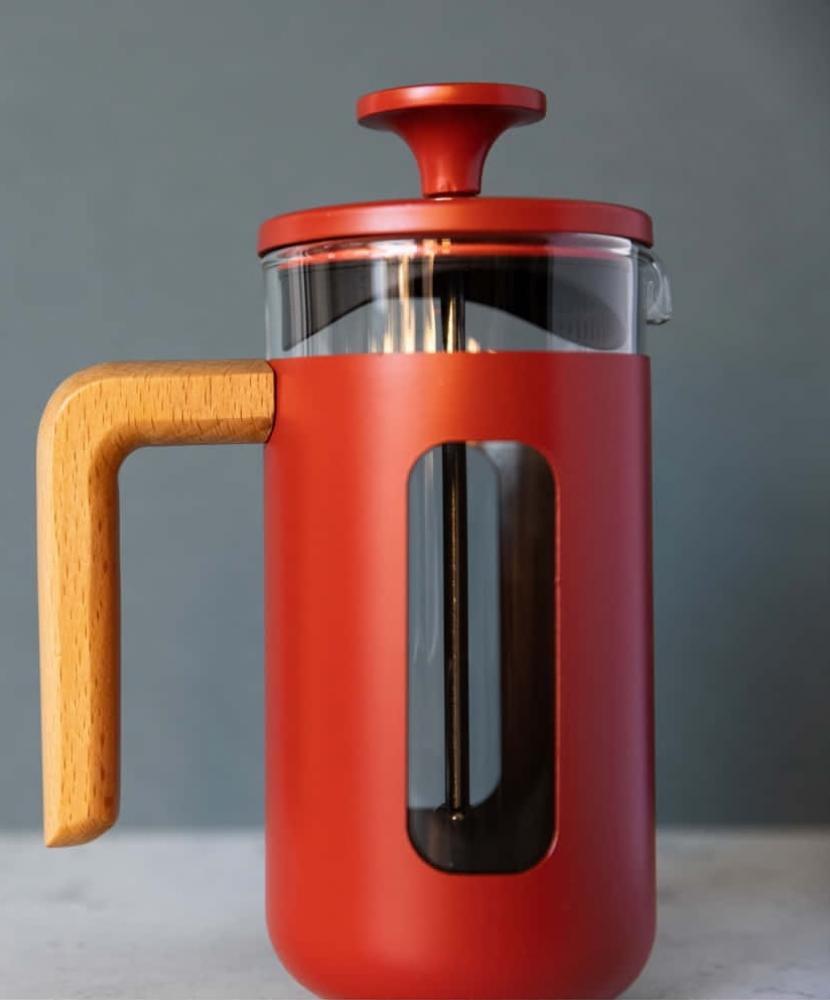 LA CAFETIÈRE COFFEE PRESS 350ML 3 CUPS, RED, ST.ST./GLASS, La Cafetiere