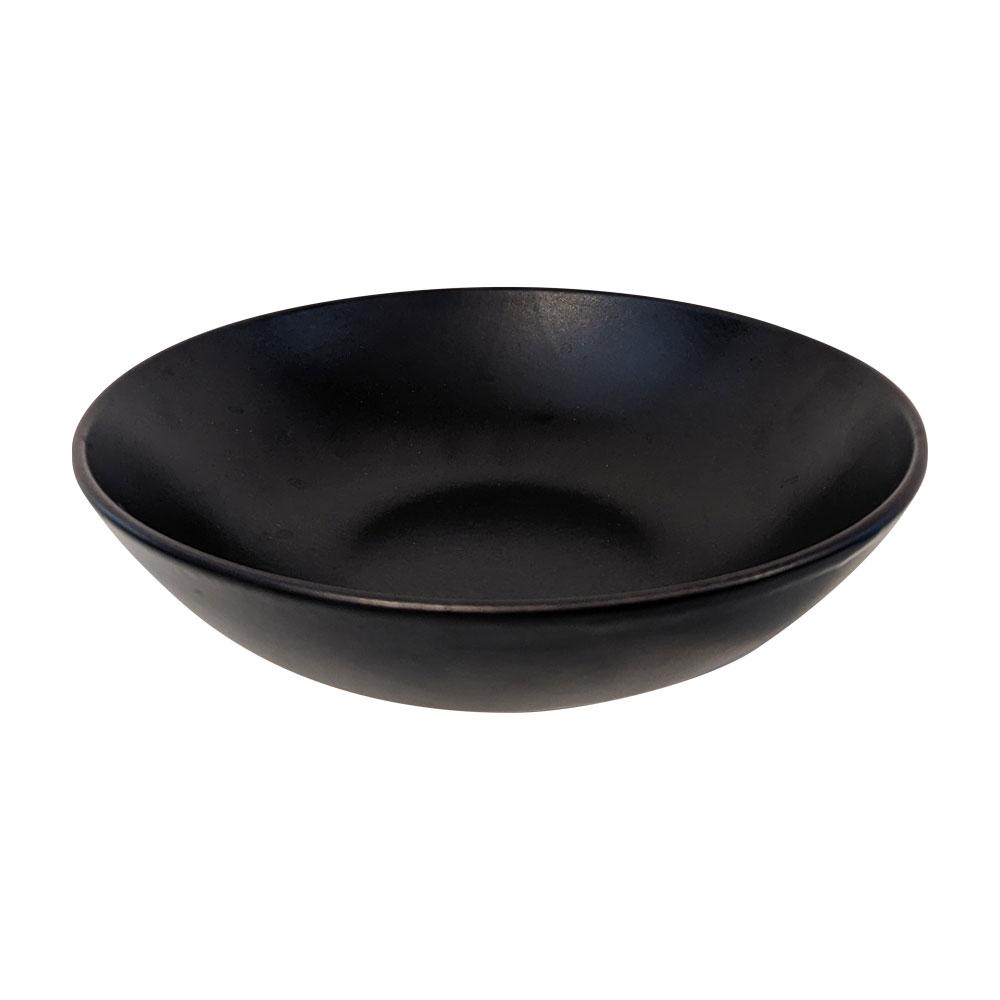 DEEP PLATE 22CM BLACK MATT, Keramika