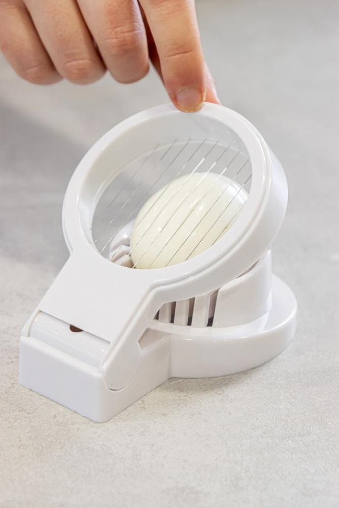KITCHENCRAFT EGG CUTTER 12CM, WHITE, PLASTIC, Kitchen Craft