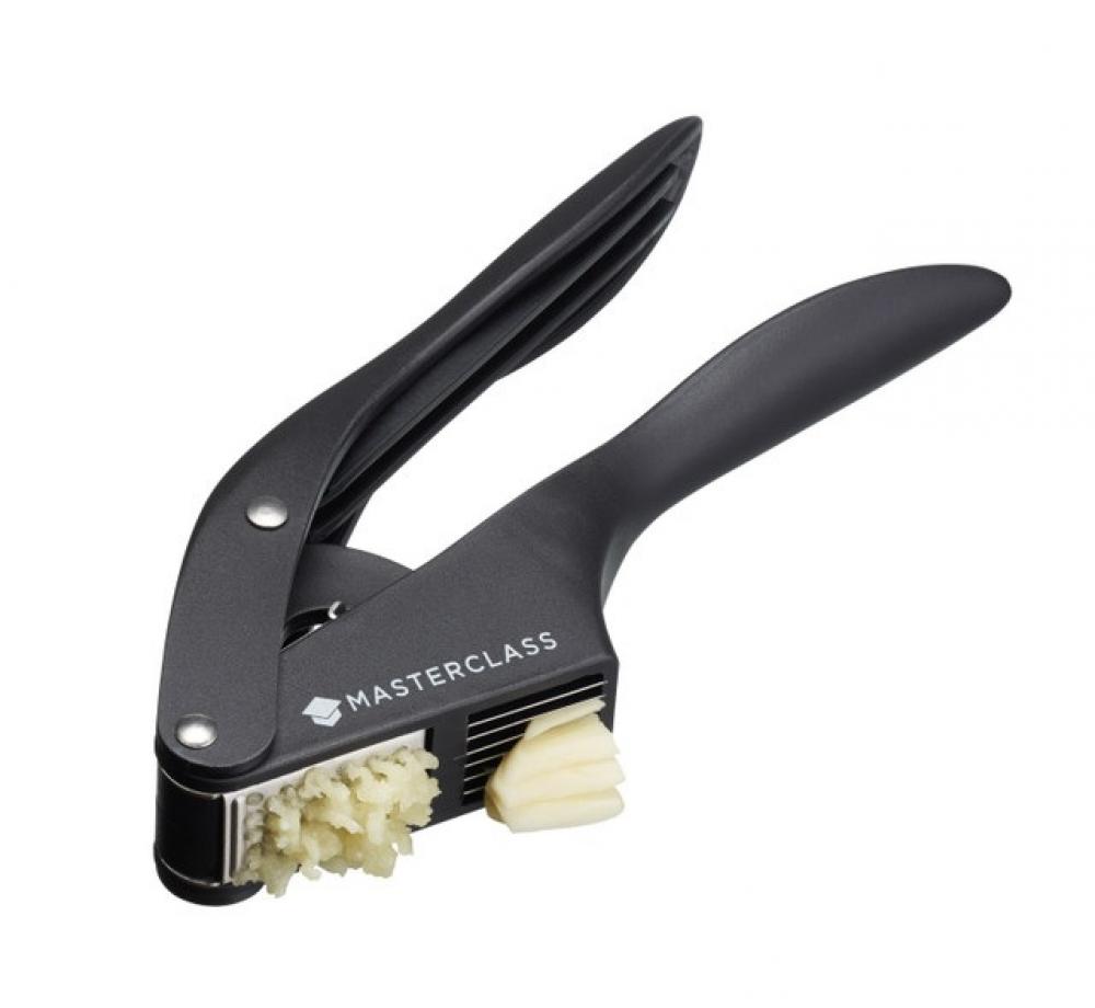MASTERCLASS GARLIC PRESS/SLICER 20.5X3X7CM, BLACK, ST.ST., Masterclass