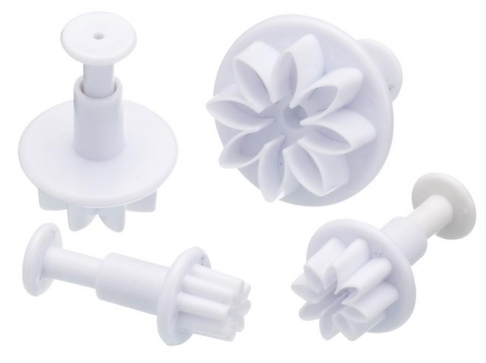 KITCHENCRAFT UZGAĻU KOMPL.4GAB FONDANTA VIRZULIM, BALTS, PLASTMASA, Kitchen Craft