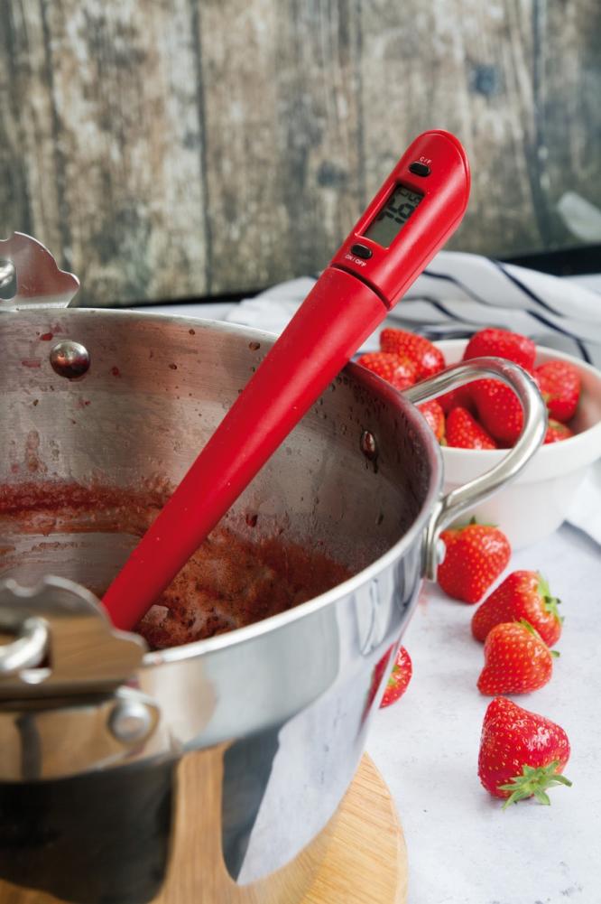 HOME MADE THERMOMETER-SPOON 220C, 20CM, RED, SILICONE, Kitchen Craft