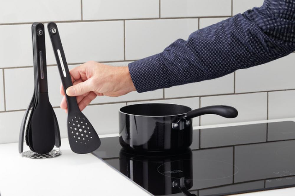 MASTERCLASS SMART SPACE KITCHENWARE SET 5PR, BLACK, NYLON/SILICON/ST.ST., Masterclass