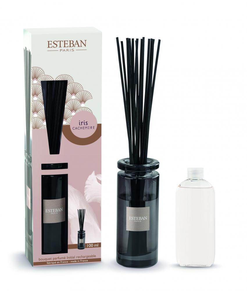 IRIS CACHEMIRE INITIAL ROOM FRAGRANCE SET 100ML, 16 STICKS, ESTEBAN