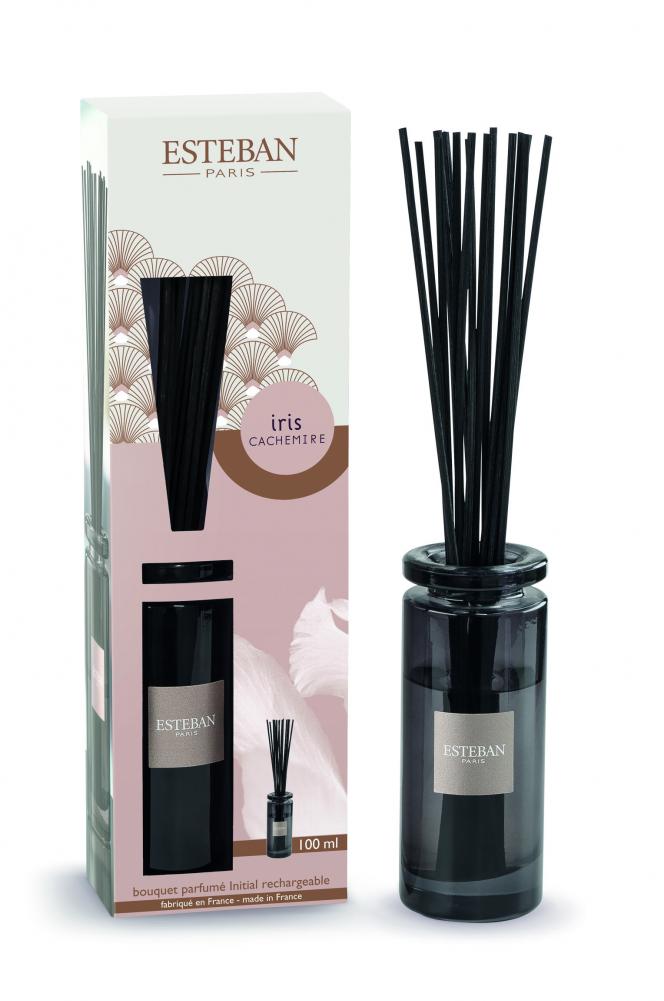 IRIS CACHEMIRE INITIAL ROOM FRAGRANCE SET 100ML, 16 STICKS, ESTEBAN