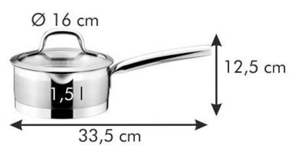 PRESIDENT MĒRCES KATLIŅŠ 16CM, 1.5L, INDUKCIJAI, Tescoma
