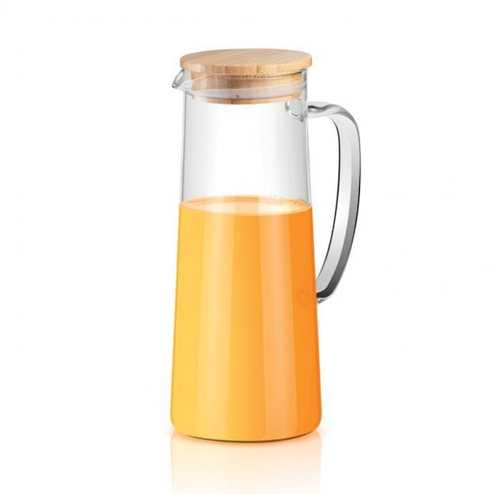 ONLINE JUG WITH LID  1L, H23.5CM, BAMBOO/GLASS, Tescoma