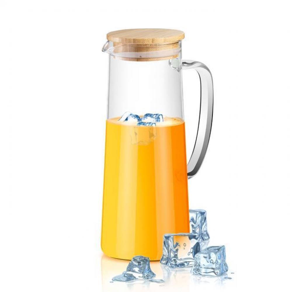ONLINE JUG WITH LID  1L, H23.5CM, BAMBOO/GLASS, Tescoma