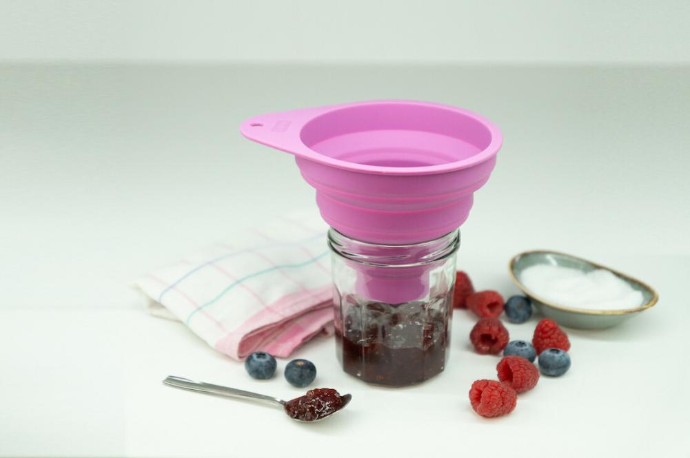 FOLDABLE FUNNEL H3CM/H10CM, D4CM/D11CM, PURPLE, SILICONE, Lurch