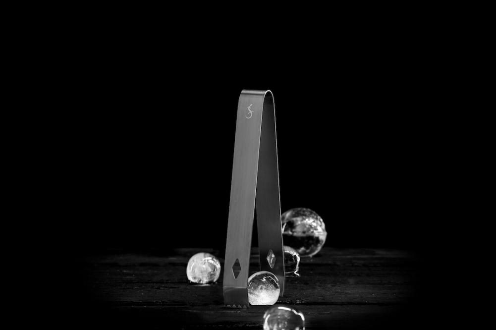 ICE CUBE TONG 16.5CM, SMOKEY GREY, STAINLESS STEEL, Lurch