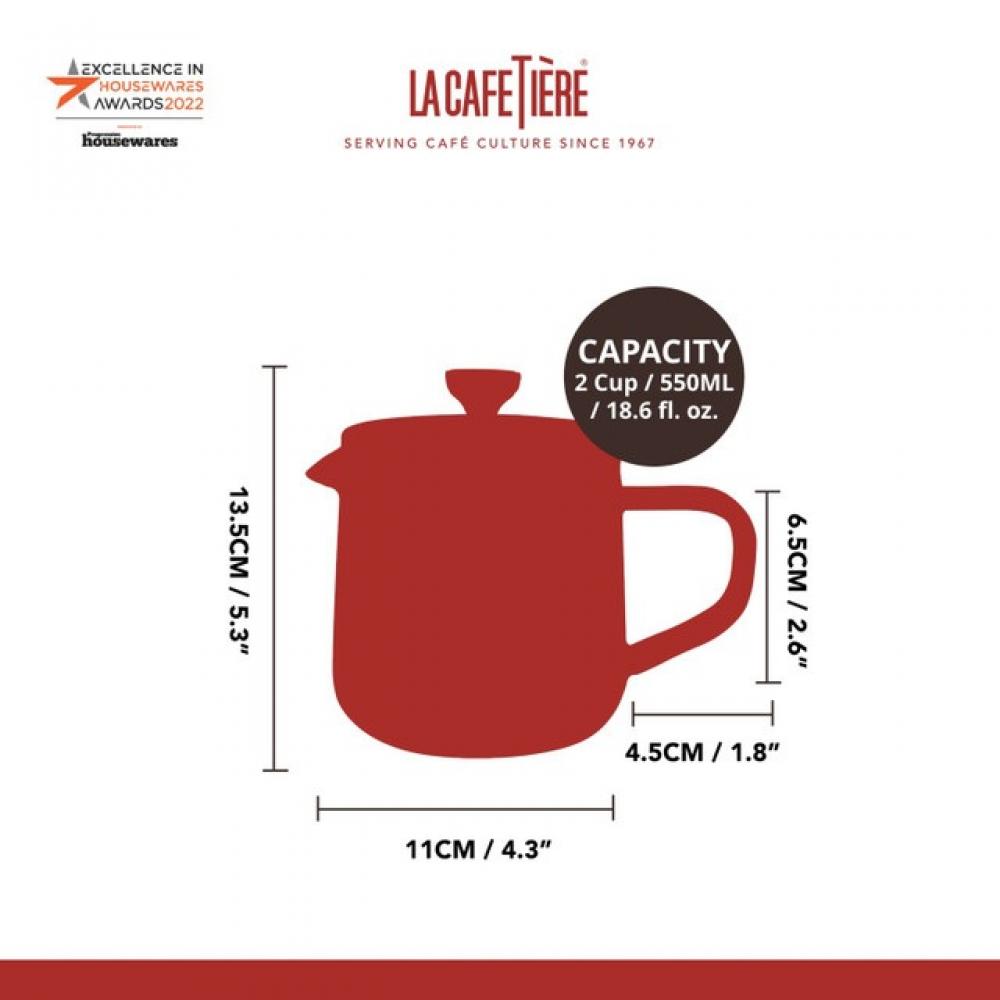 LC LOOSE LEAF TEAPOT  2 CUP GLASS, La Cafetiere