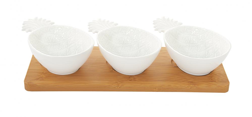 MADAGASCAR BĻODIŅU KOMPL. AR PALIKTNI 29X11CM, PORCELĀNS, BAMBUSS, Easy Life