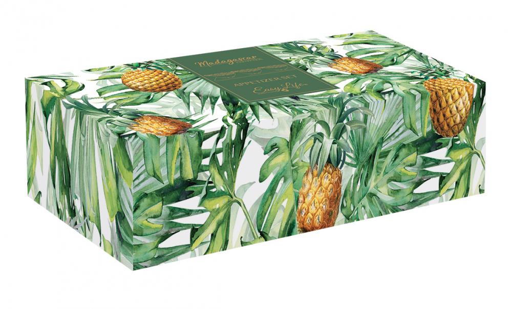 MADAGASCAR BĻODIŅU KOMPL. AR PALIKTNI 29X11CM, PORCELĀNS, BAMBUSS, Easy Life