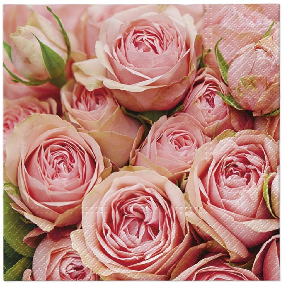 SALVETES 33x33CM, LOTS OF ROSES, Paw Decor Collection