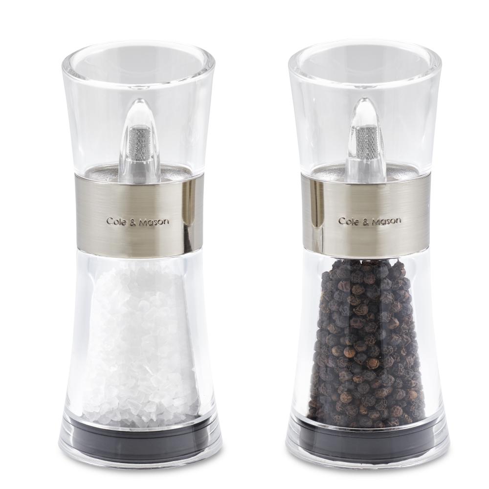 Creative Acacia Wood Pepper Mill Grinder With Acrylic Body For