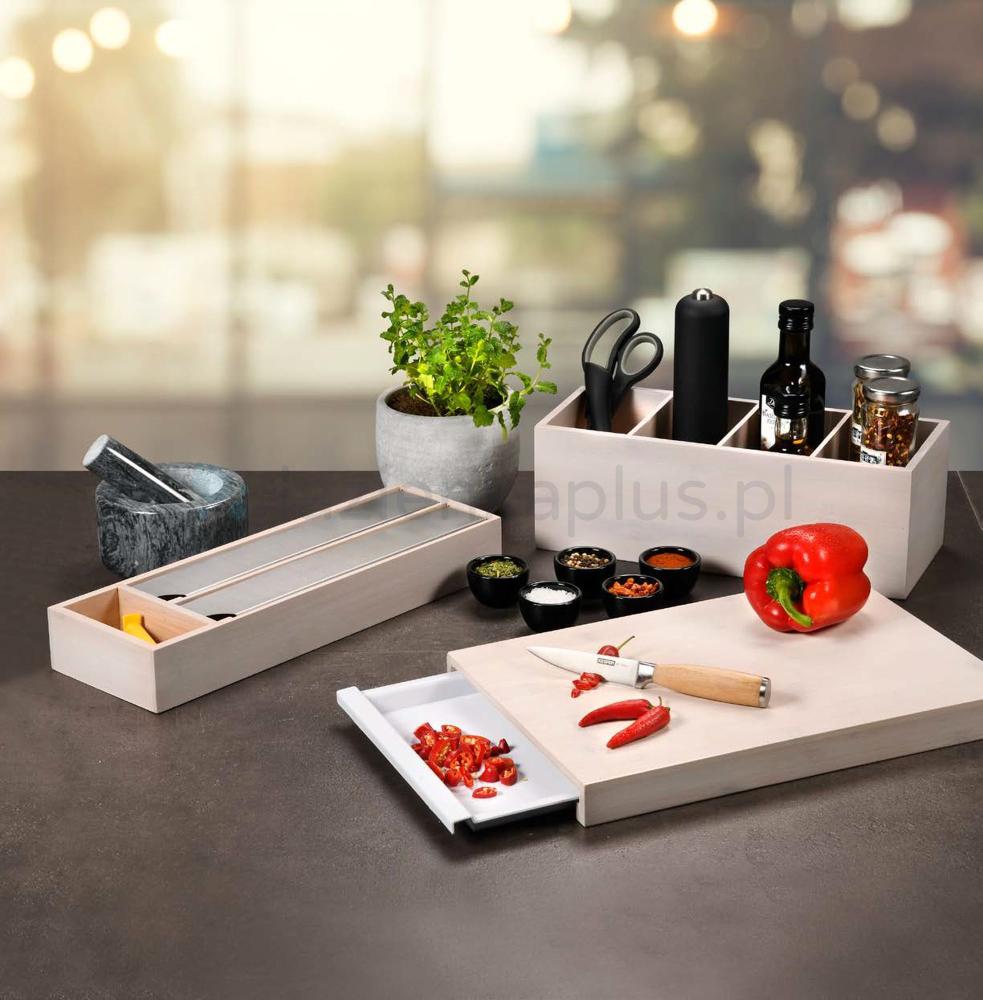 PIEDERUMU STATĪVS -ORGANIZATORS 35x12x14CM, BEICĒTI BALTS, BAMBUSS, FSC, Kesper