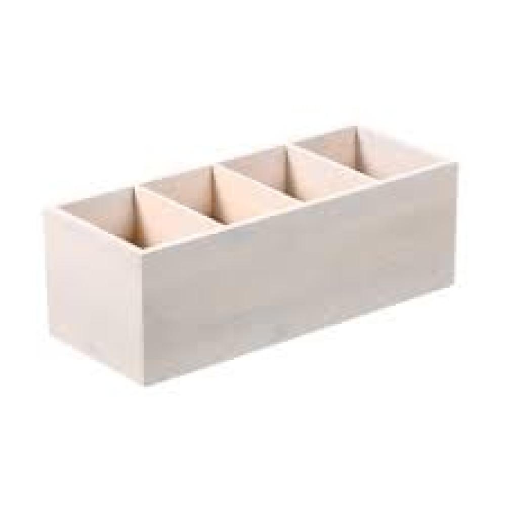 PIEDERUMU STATĪVS -ORGANIZATORS 35x12x14CM, BEICĒTI BALTS, BAMBUSS, FSC, Kesper