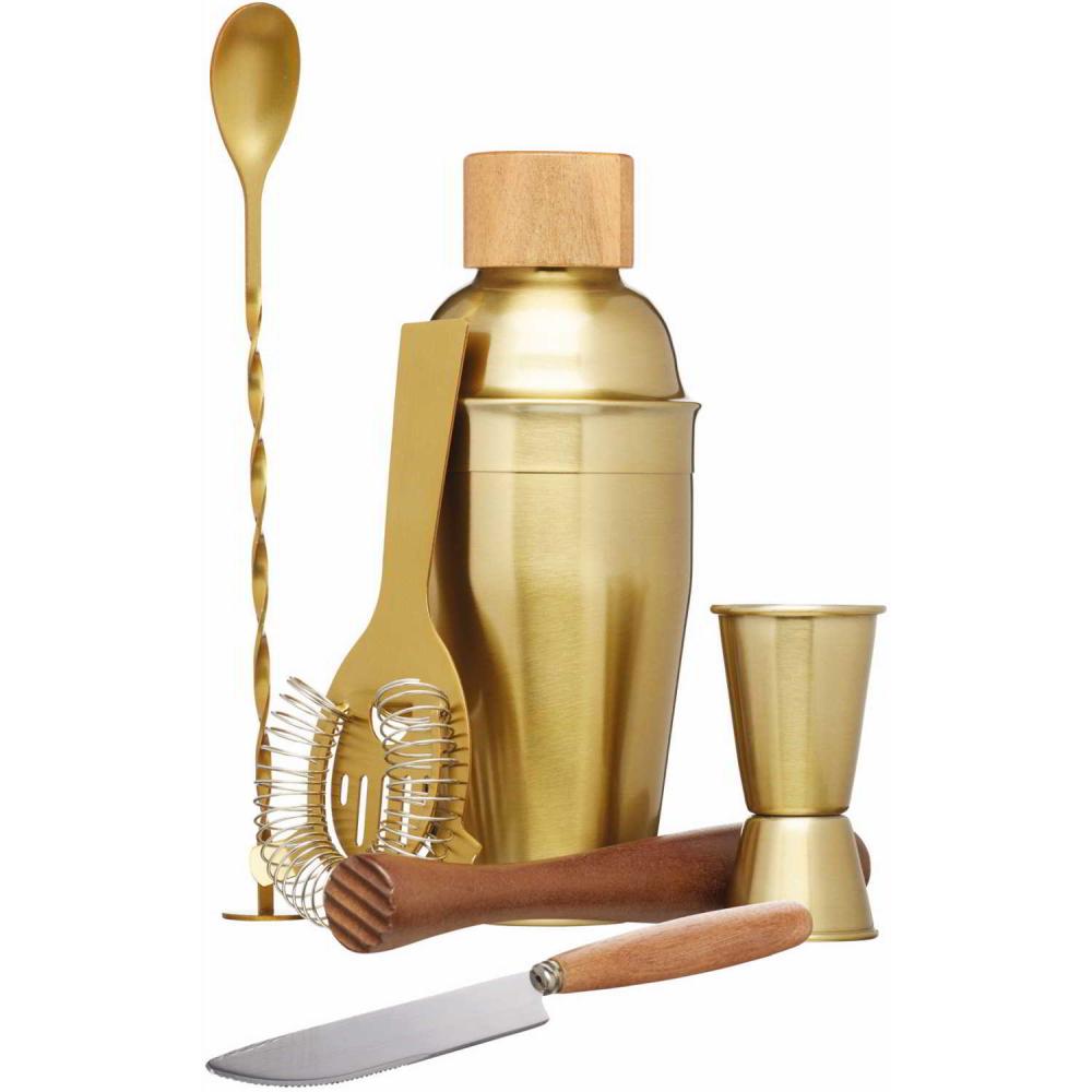 BARCRAFT BRASS COCKTAIL SET 6PC, Bar Craft