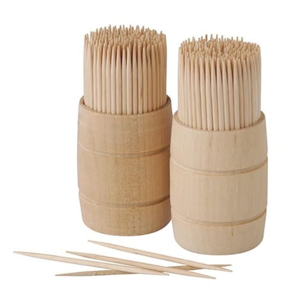 PURE TOOTHPICKS IN DISPENSER, 6.8 CM, 2*200PCS. 0.081 KG/PACK, Pap Star