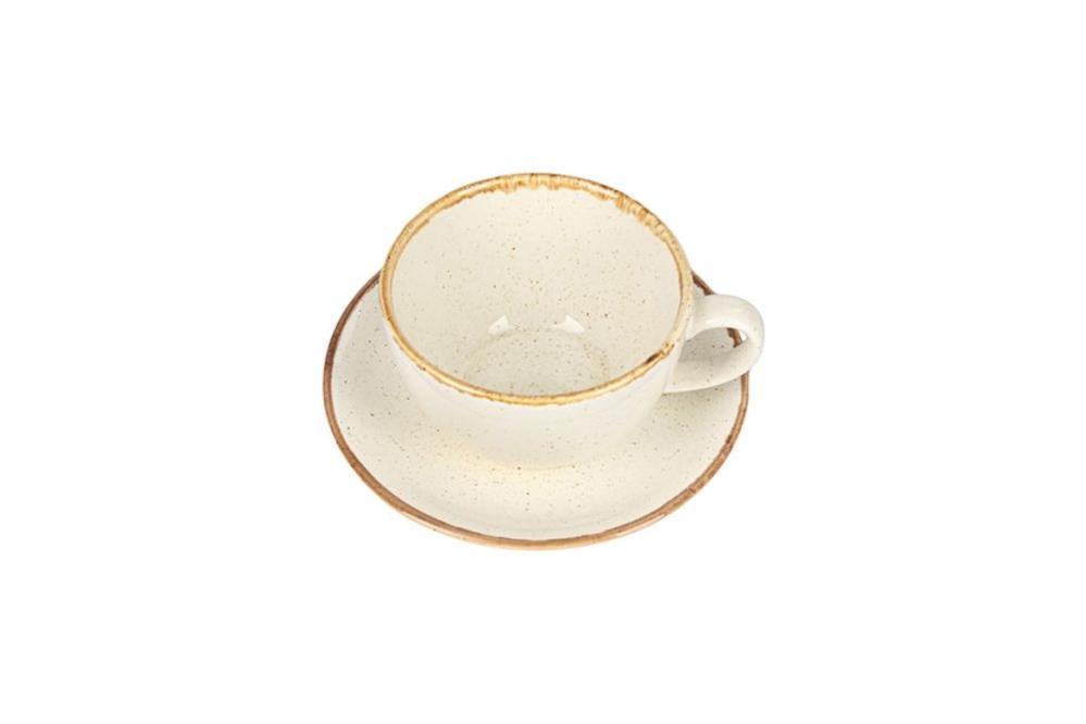 SEASONS BEIGE CAPPUCINO CUP AND SAUCER 32CL, Porland