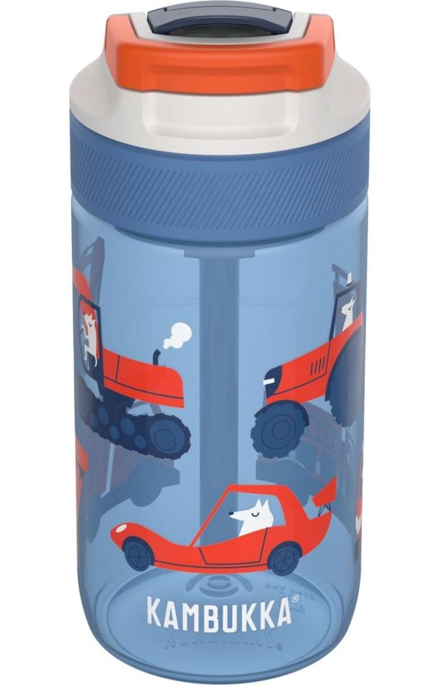 LAGOON WATER BOTTLE FOR KIDS 400ML, ROAD DOGS, TRITAN PLASTIC, Kambukka