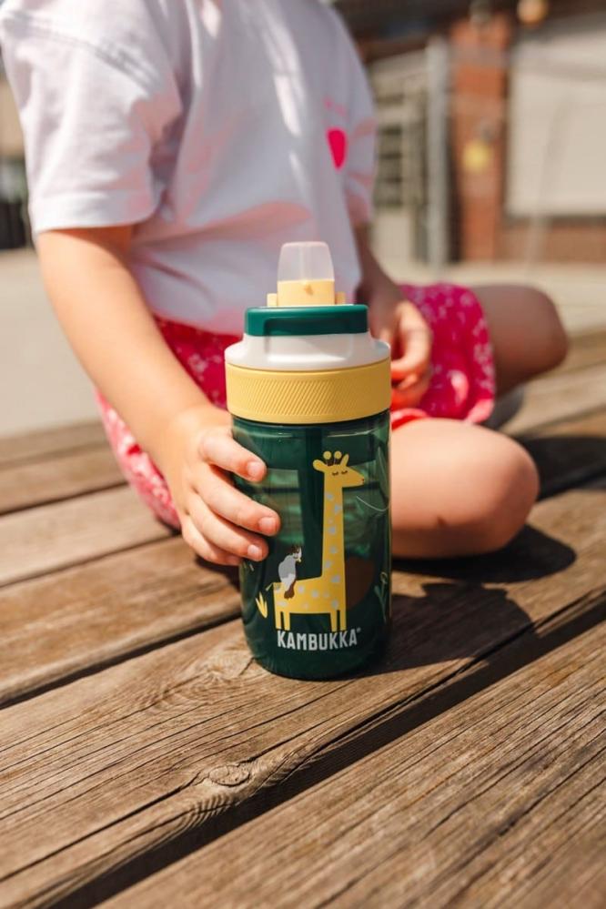 LAGOON WATER BOTTLE FOR KIDS 400ML, SAFARI, TRITAN PLASTIC, Kambukka