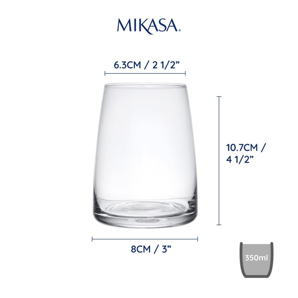 PALERMO STEMLESS WINE GLASSES 350ML, K4, CRYSTALLINE, Mikasa