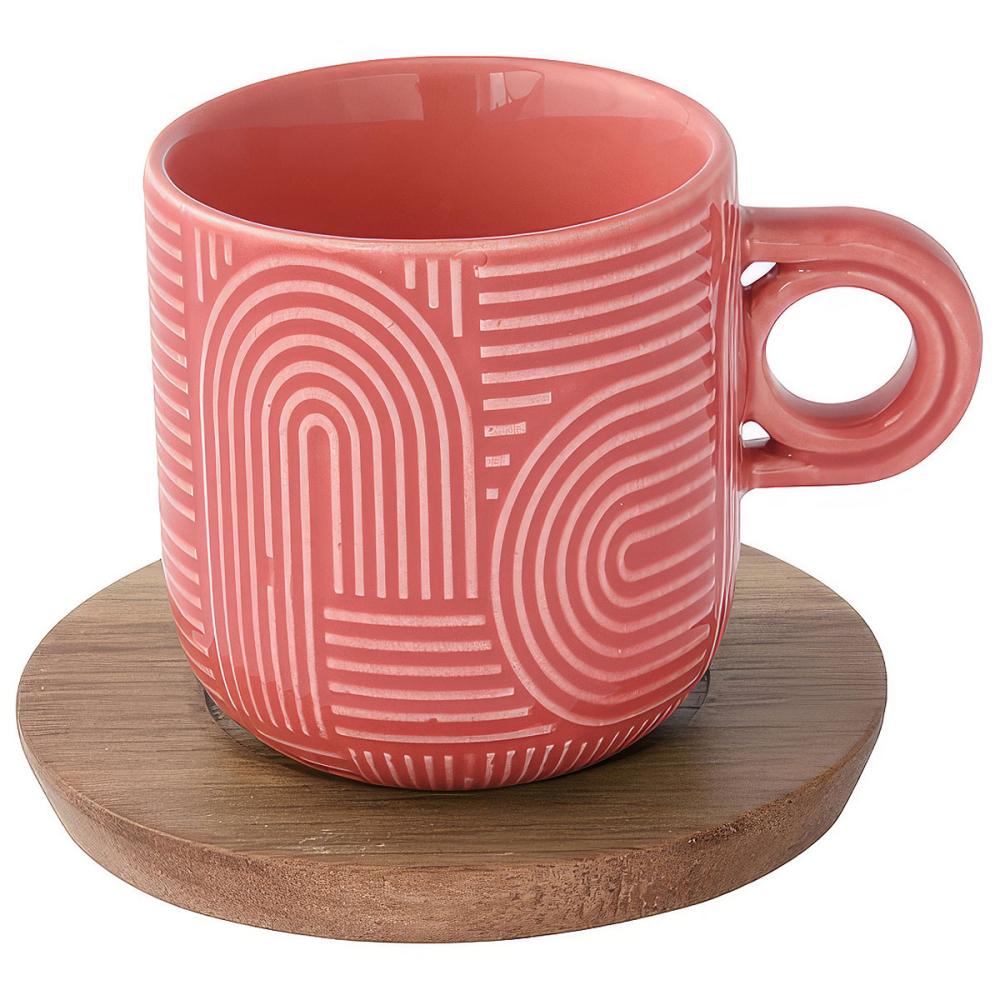 TAKE A LOOP2, TASES 250ML KOMPL. 2, AR AKĀCIJAS PALIKTNI, PORCELĀNS, DĀVANU KASTĒ, Pozzi Milano