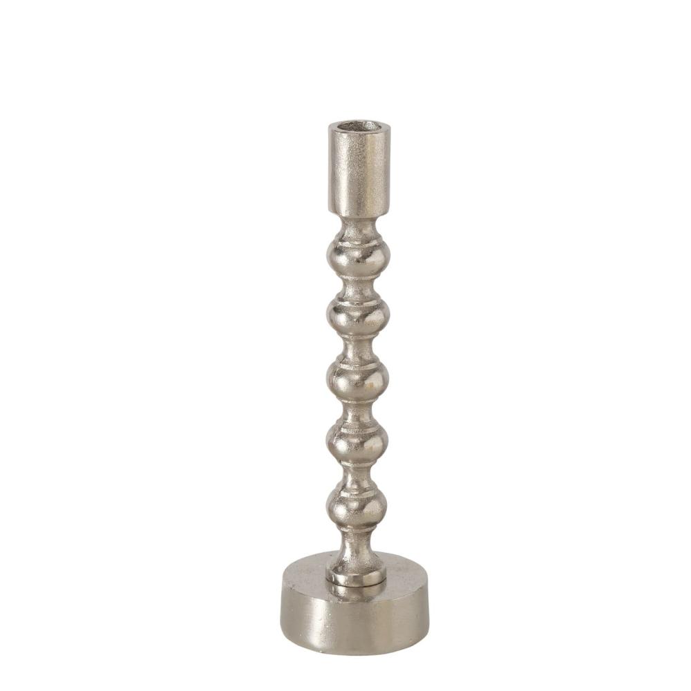 KLISKO CANDLE HOLDER H26CM, ON THE LEG, SILVER COLOUR, ALUMINIUM (2039258), Boltze