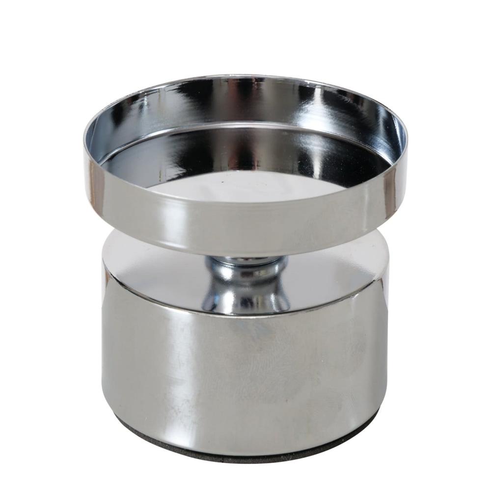 MERIL CANDLE HOLDER H7CM, D8CM FOR CANDLE, SILVER COLOUR, ST.ST. (2041246), Boltze