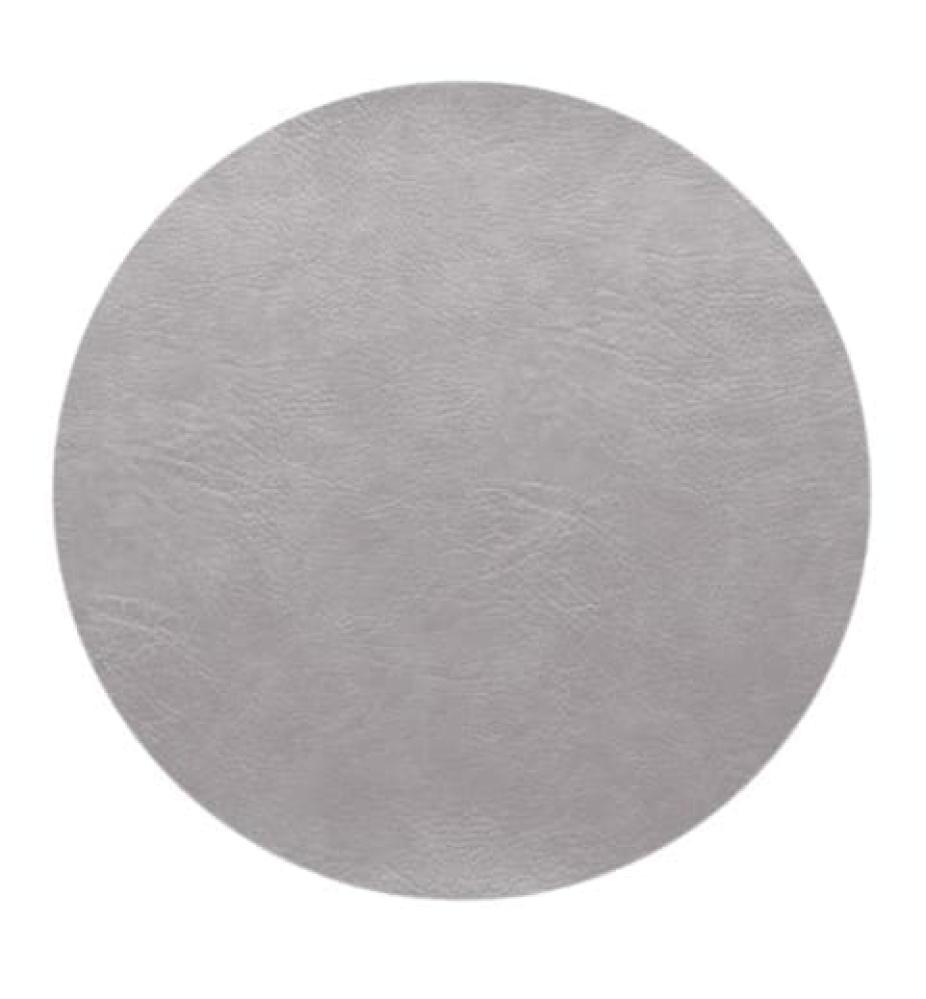 VEGAN LEATHER MAT D38CM SILVER GRAY, PU, ASA Selection